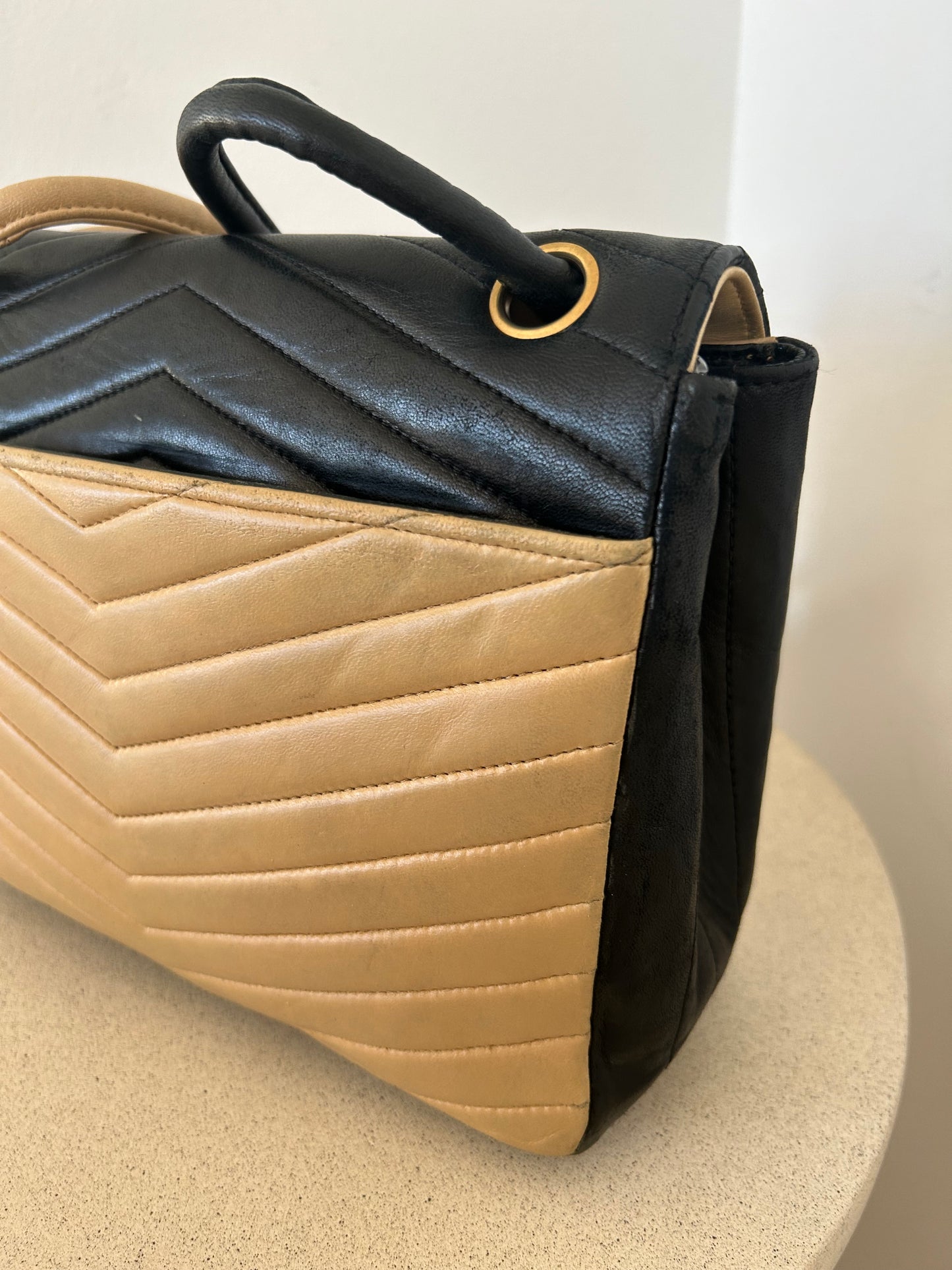 Chanel Bicolor V Stitch Bag