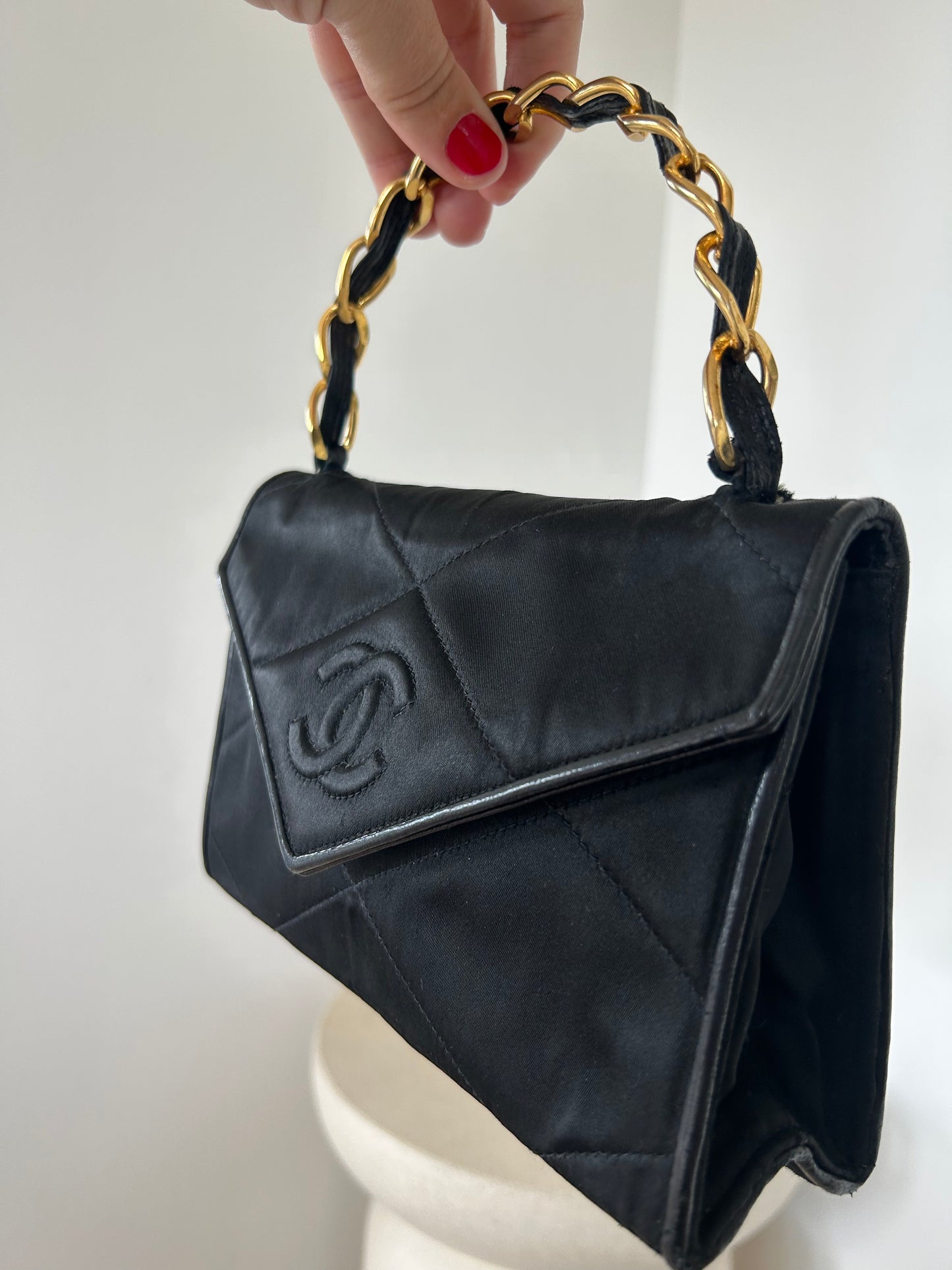 Chanel tophandle nylon bag