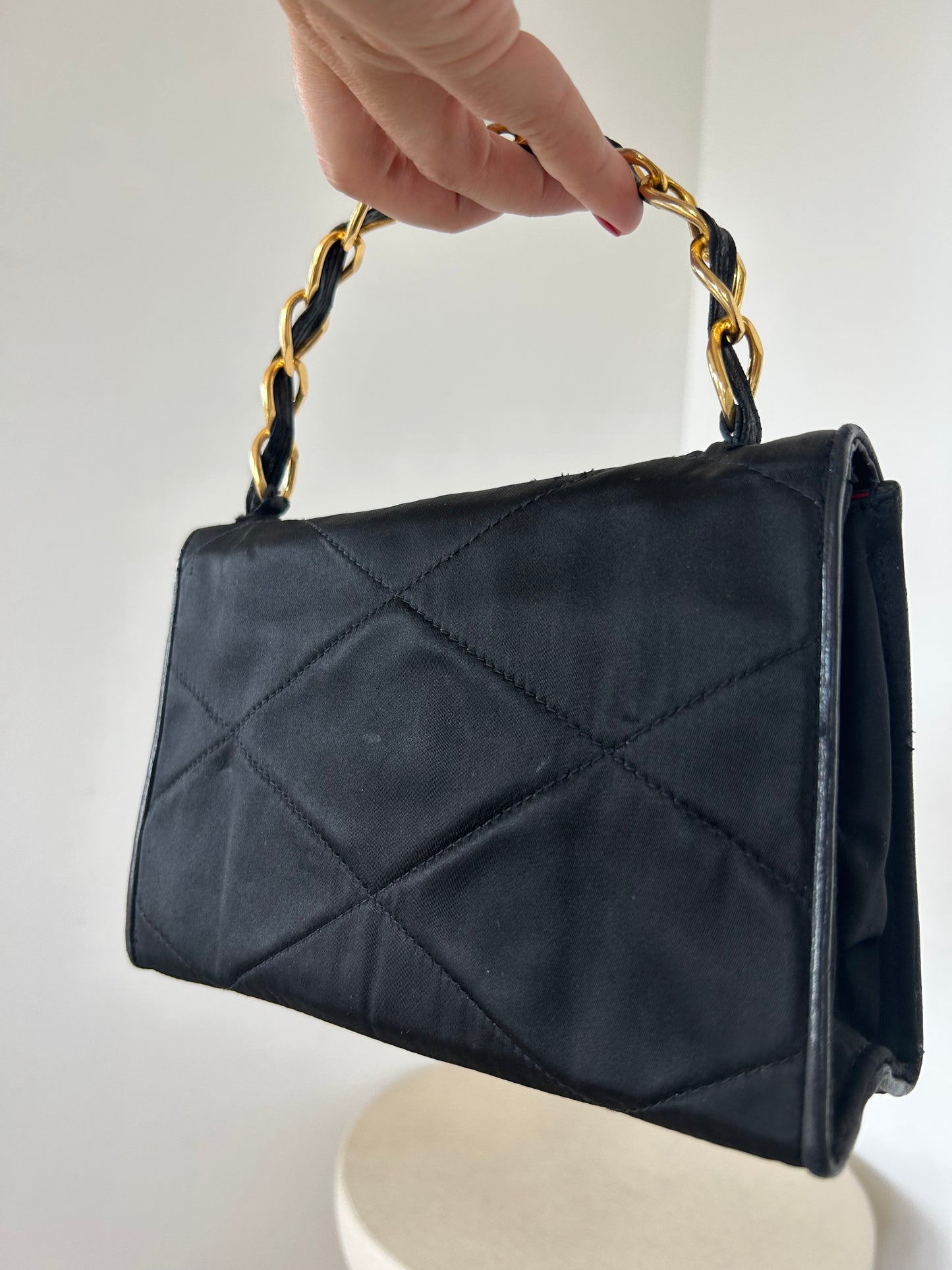 Chanel tophandle nylon bag
