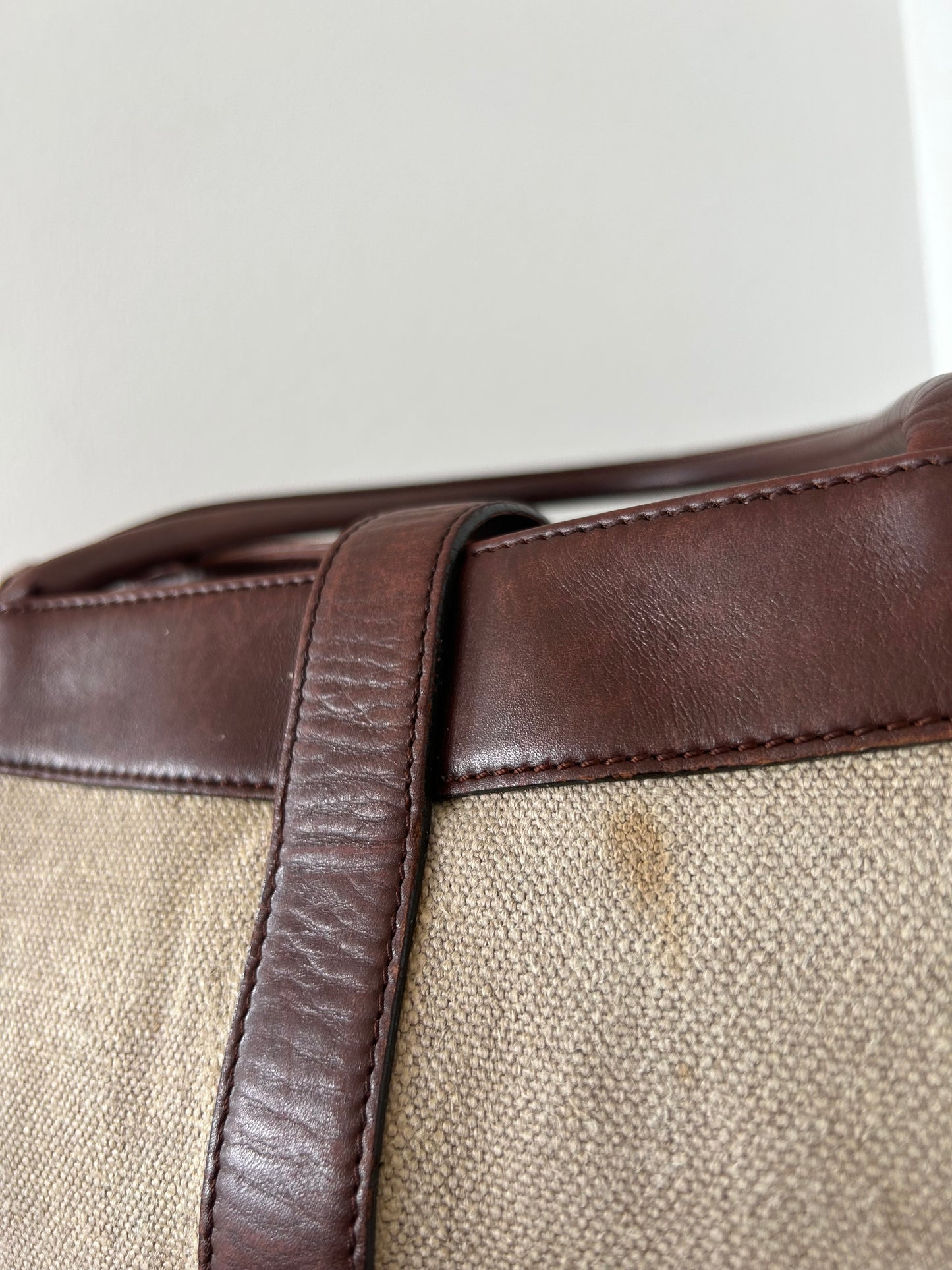 Chanel fabric tote bag