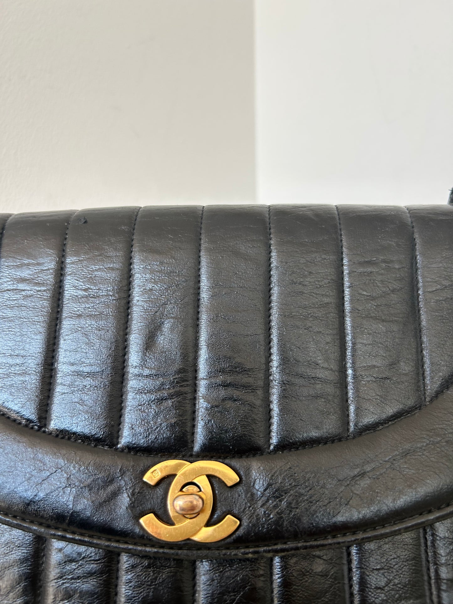 Chanel vertical quilt bag