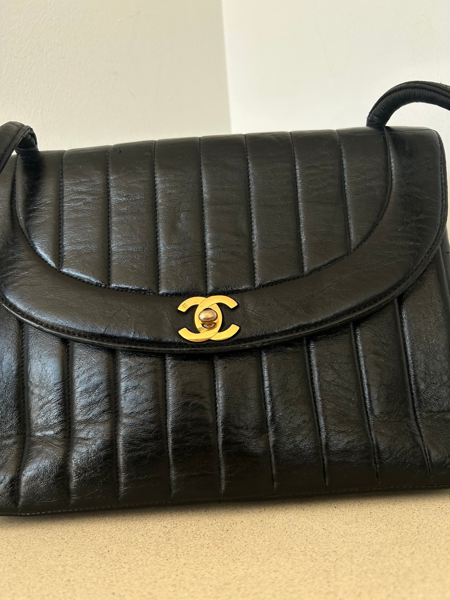 Chanel vertical quilt bag