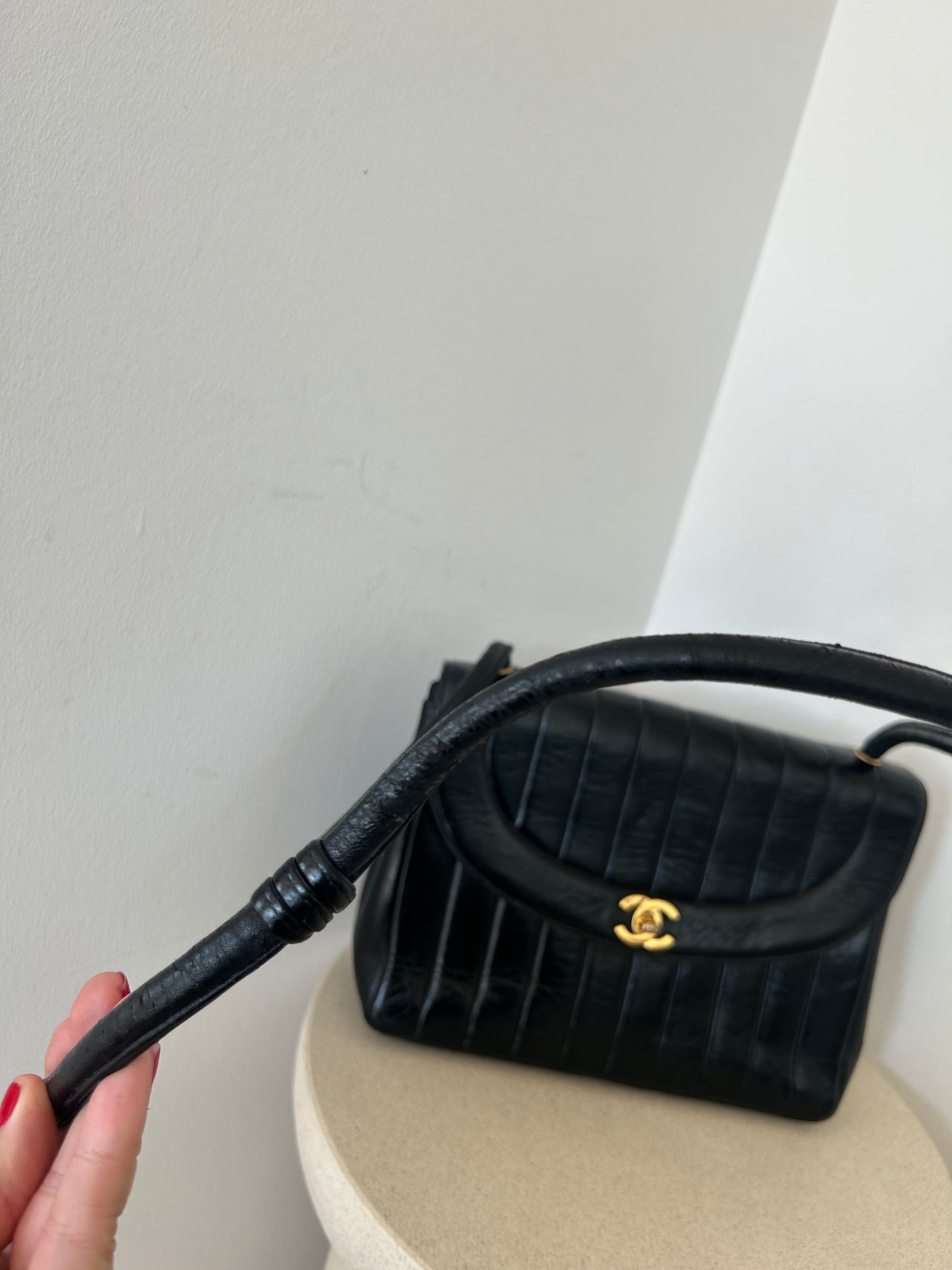 Chanel vertical quilt bag