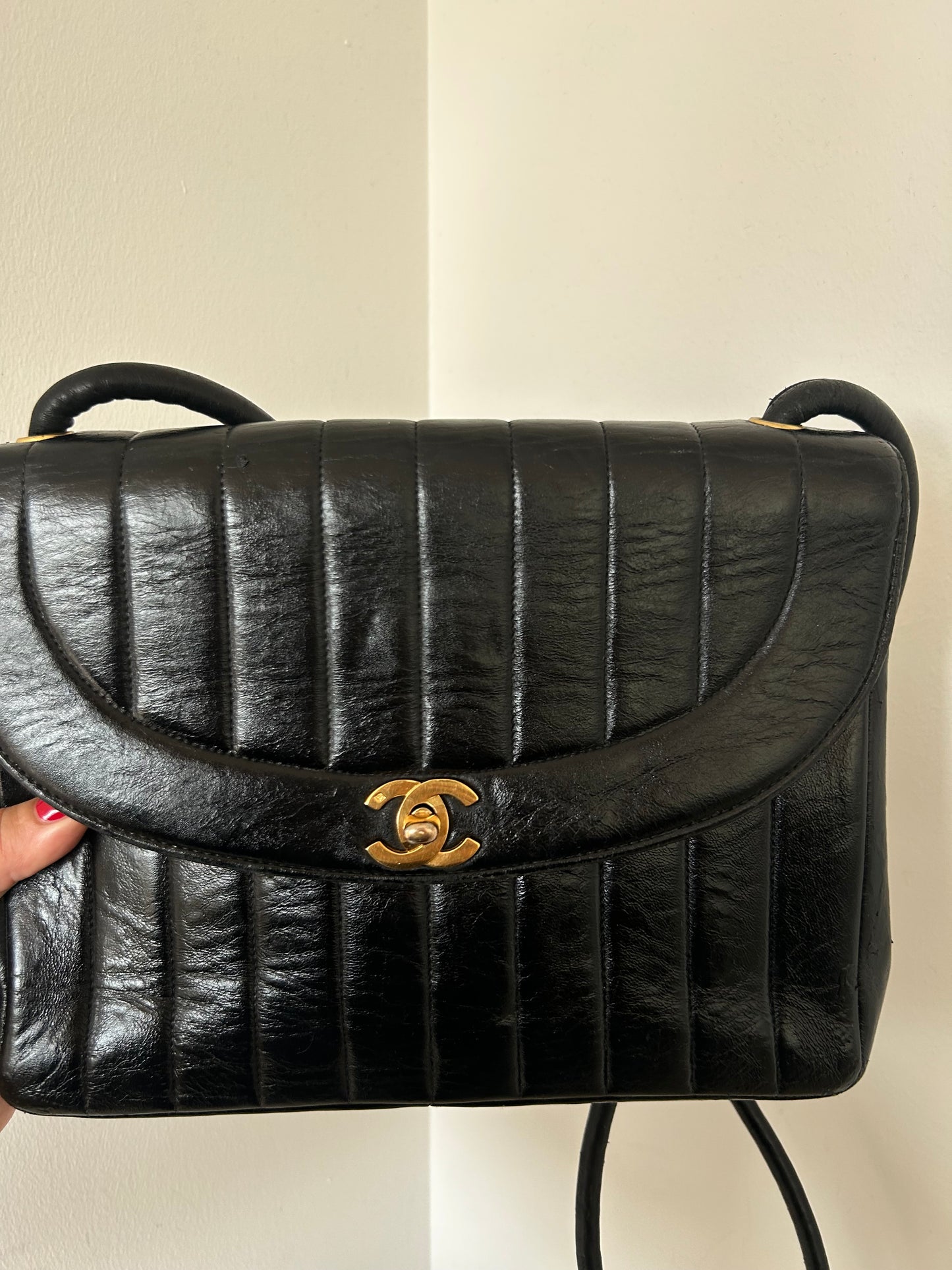Chanel vertical quilt bag