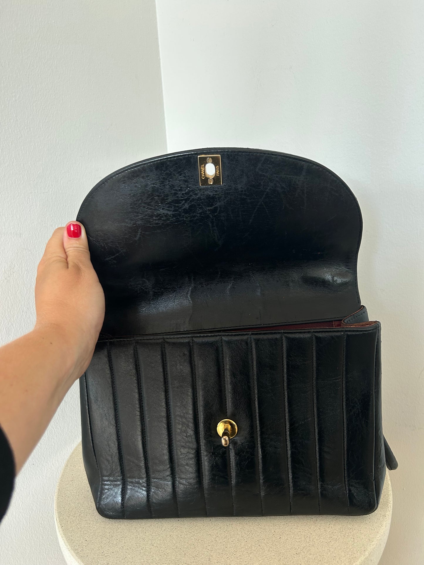 Chanel vertical quilt bag