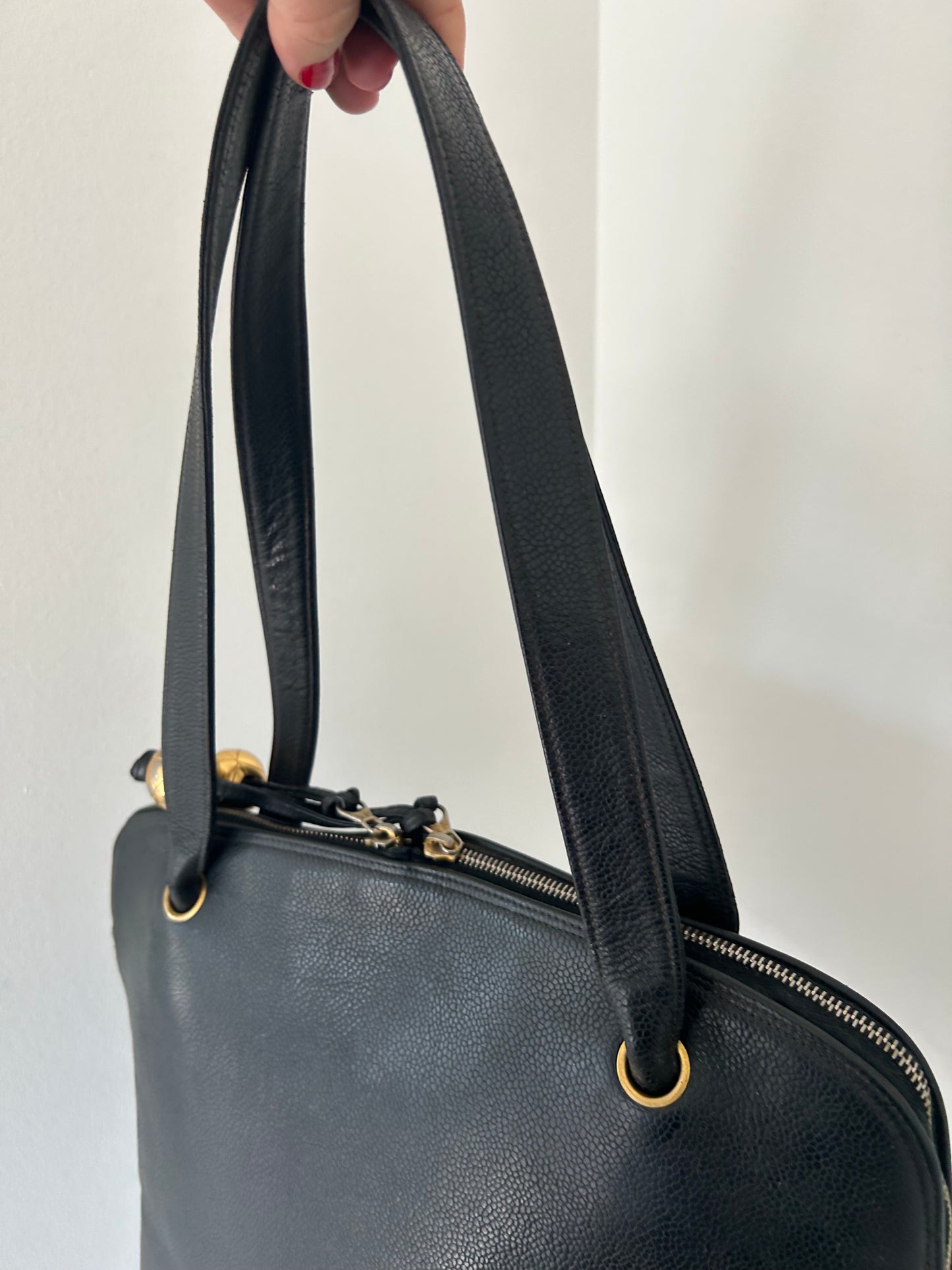 Chanel CC caviar shoulder bag