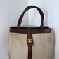 Chanel fabric tote bag