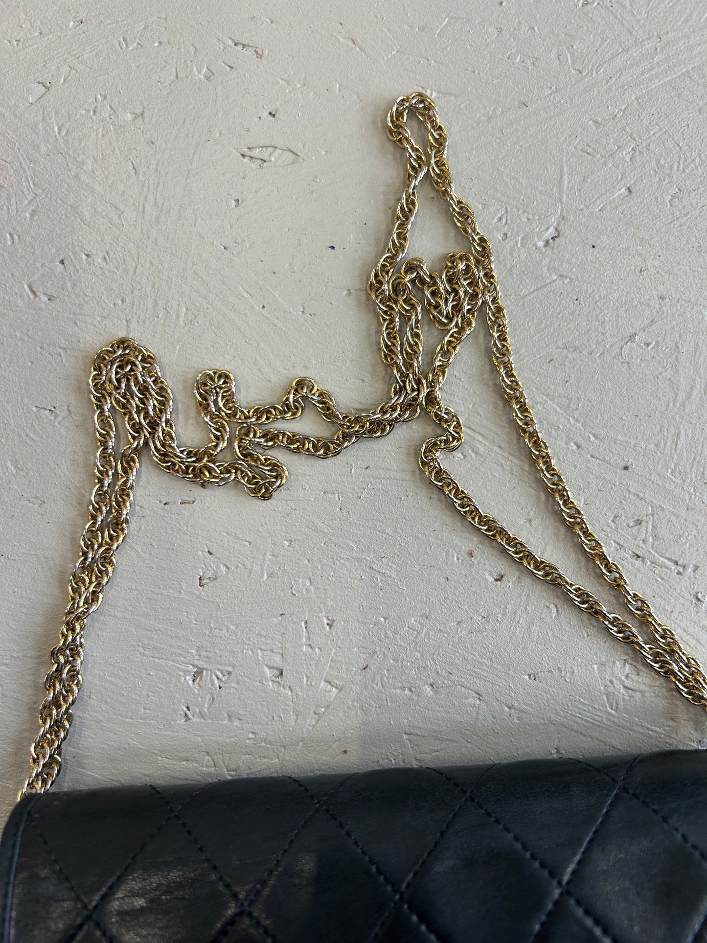 Chanel quilted single flap bag