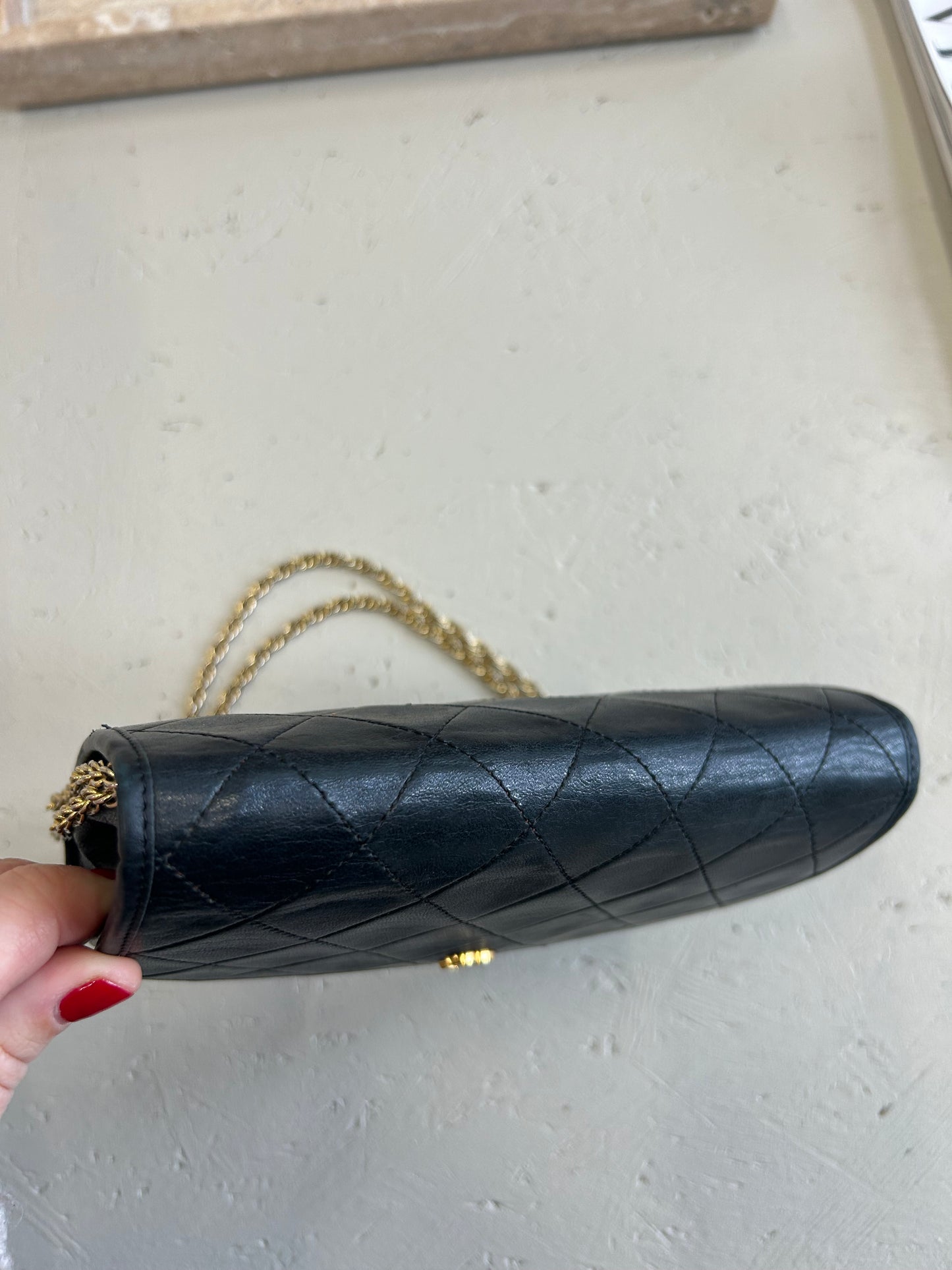 Chanel quilted single flap bag