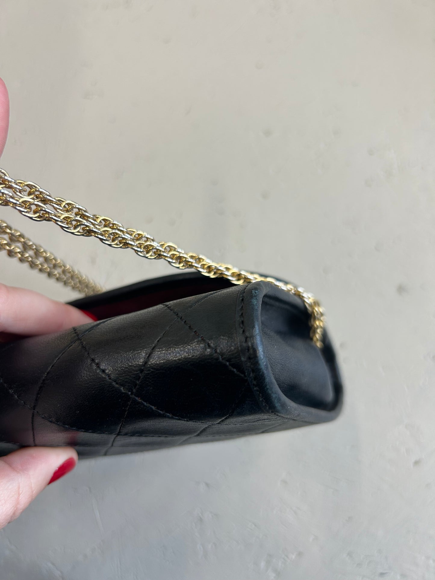 Chanel quilted single flap bag