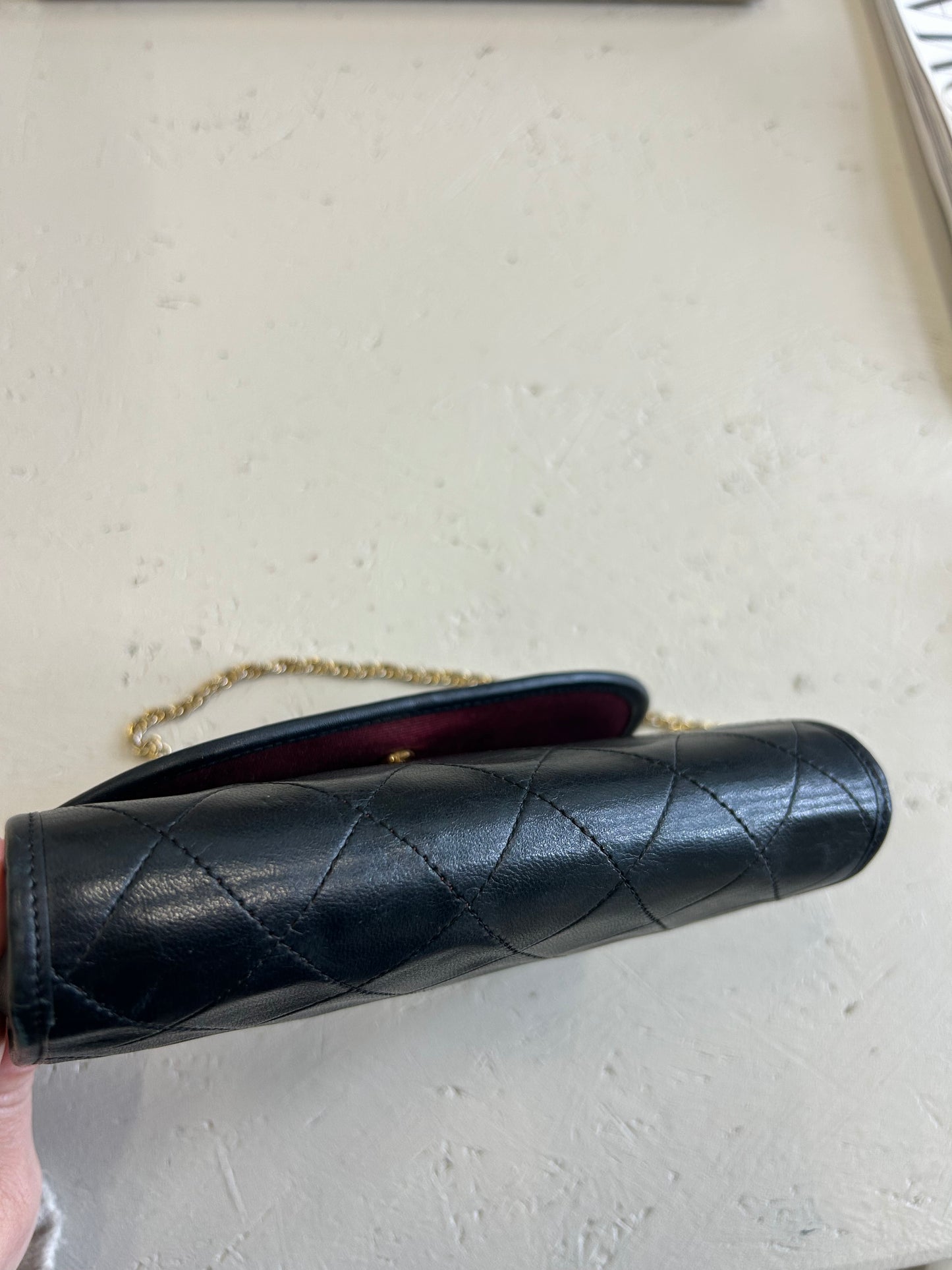 Chanel quilted single flap bag