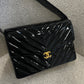 Chanel chevron patent flap bag