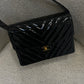 Chanel chevron patent flap bag
