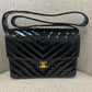 Chanel chevron patent flap bag