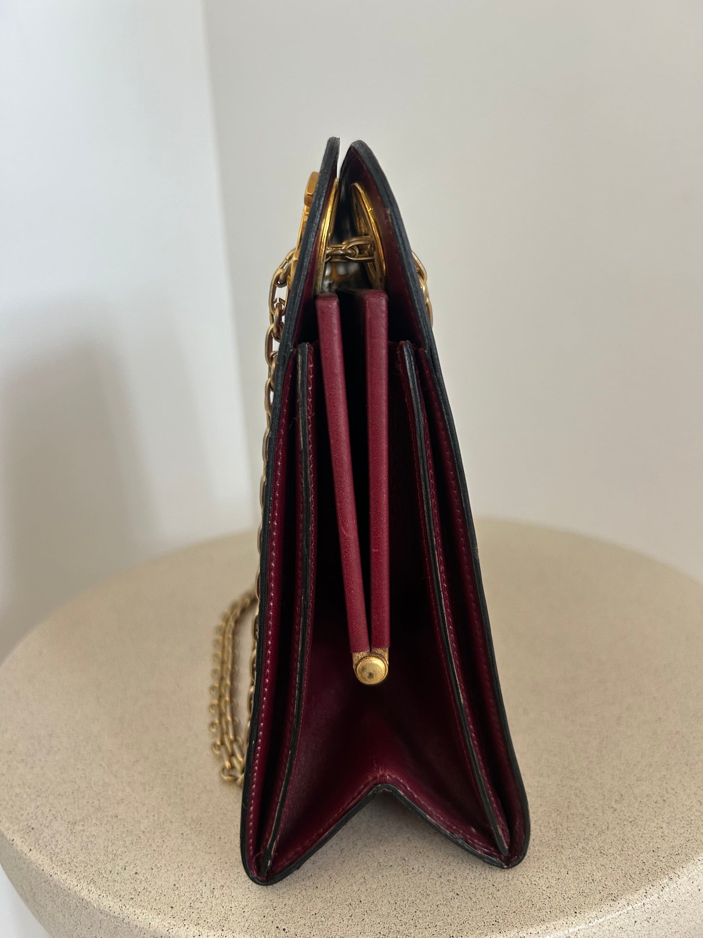 Chanel taske i rødt lammeskind