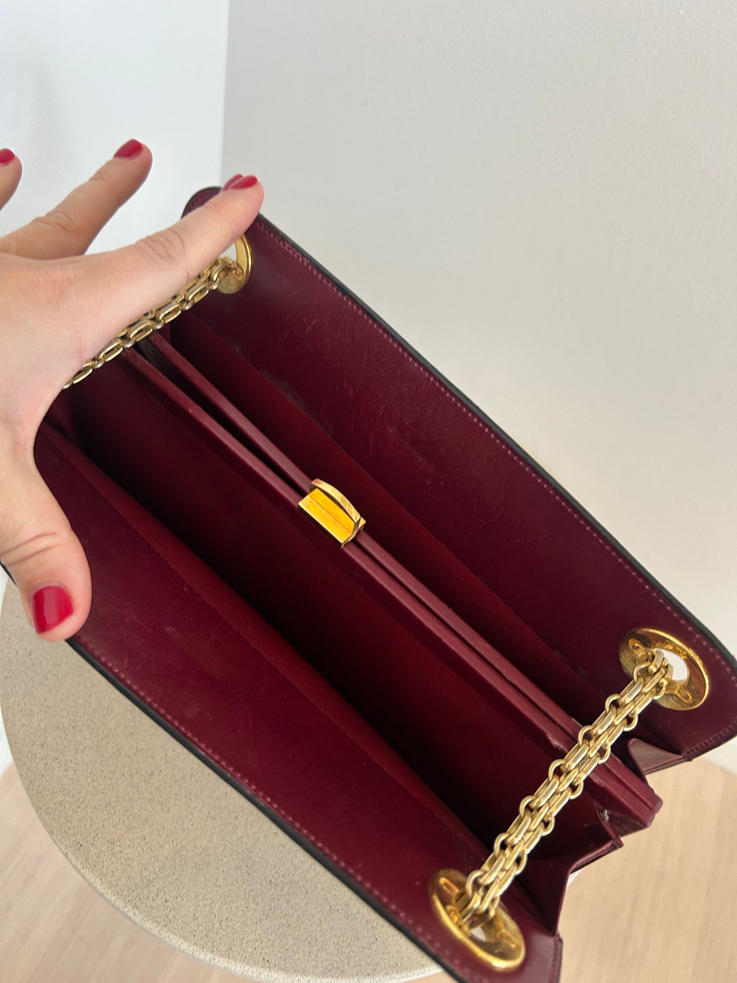 Chanel taske i rødt lammeskind