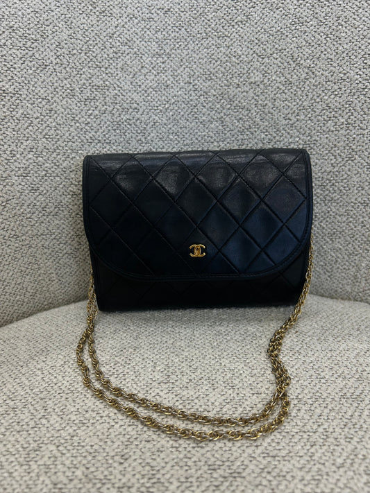 Chanel quilted single flap bag