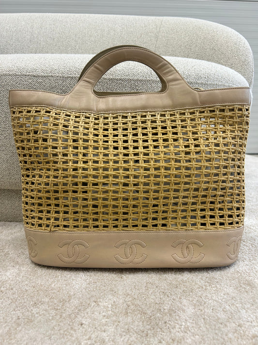 Chanel Wicker Basket Tote
