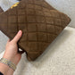 Chanel Suede Jumbo Logo Bag