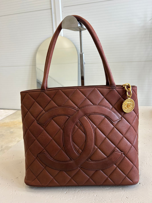 Chanel medallion tote bag