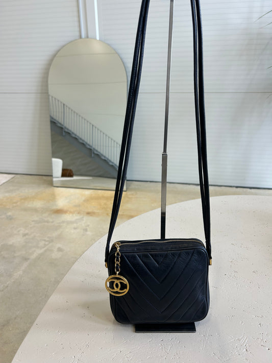Chanel square chevron crossbody bag