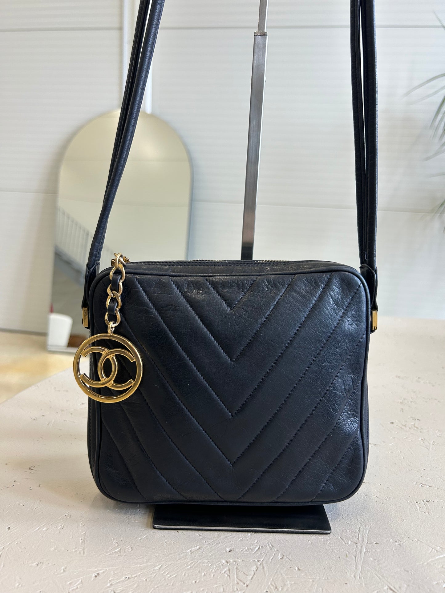 Chanel square chevron crossbody bag
