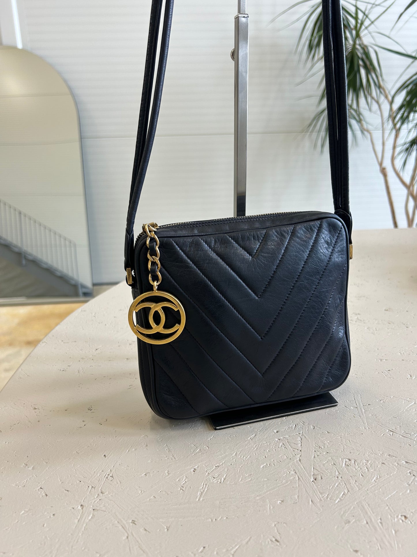 Chanel square chevron crossbody bag