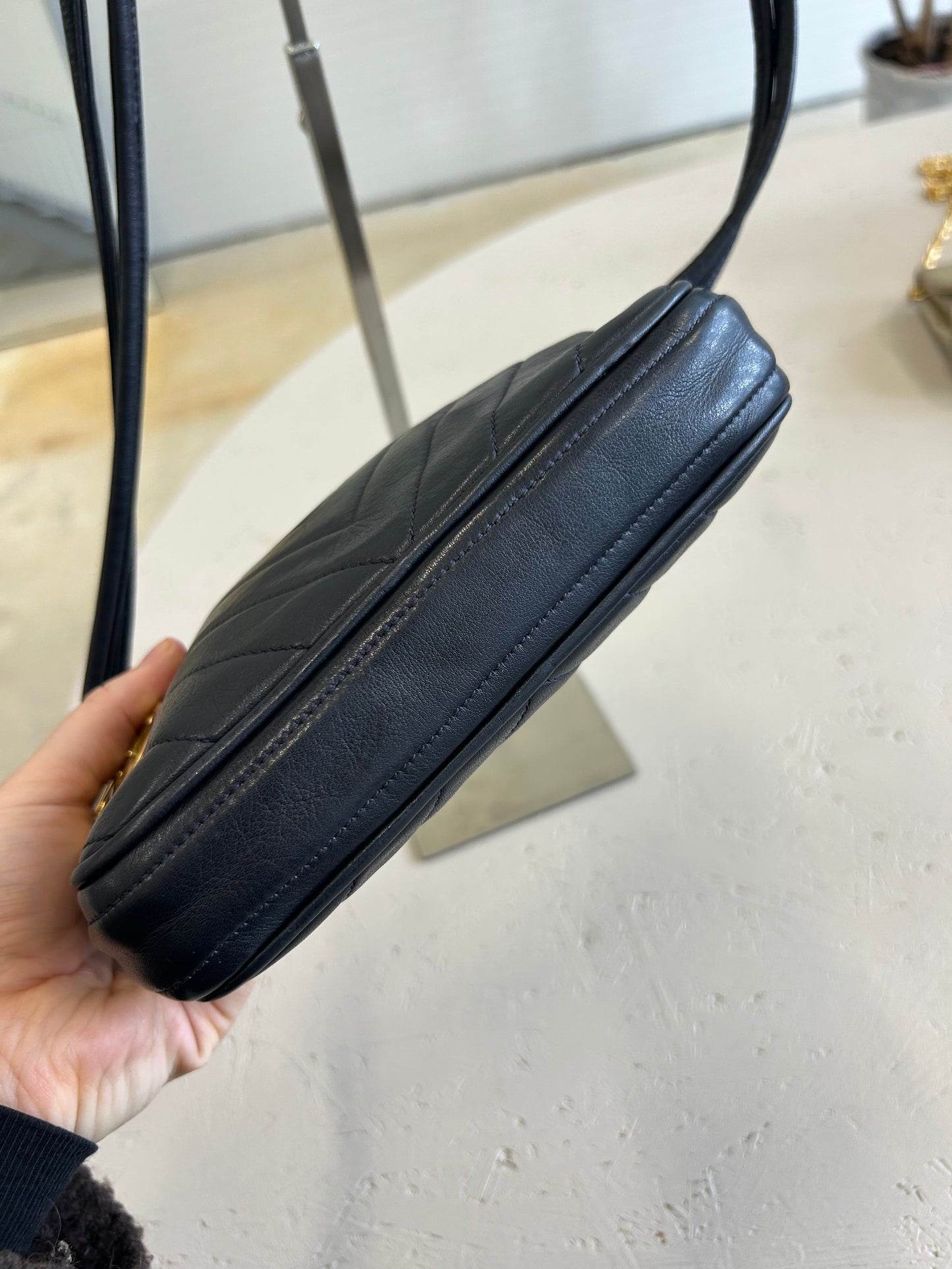 Chanel square chevron crossbody bag