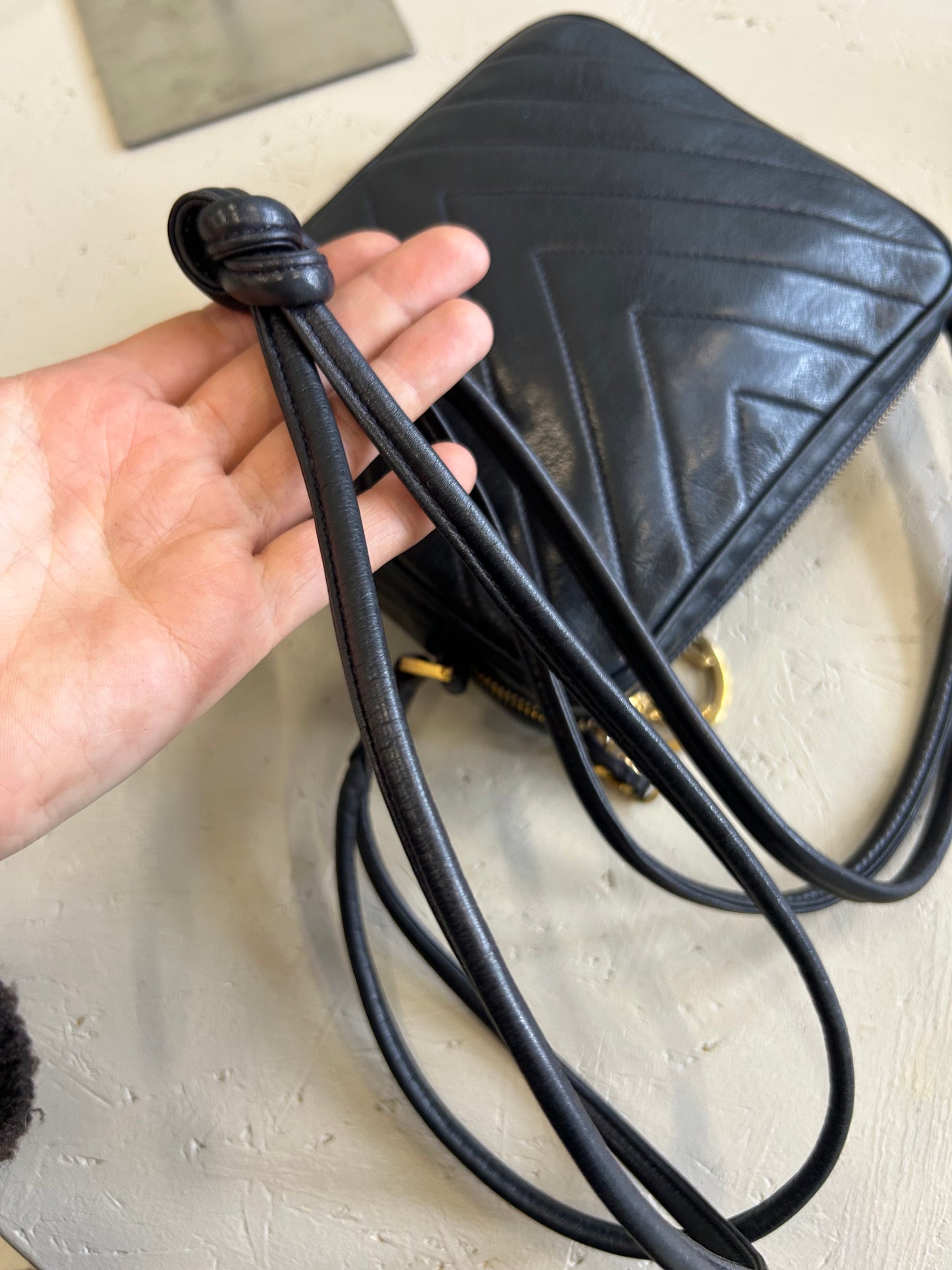 Chanel square chevron crossbody bag