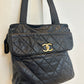 Chanel Navy Quiltet CC Tote