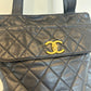 Chanel Navy Quiltet CC Tote