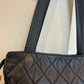 Chanel Navy Quiltet CC Tote