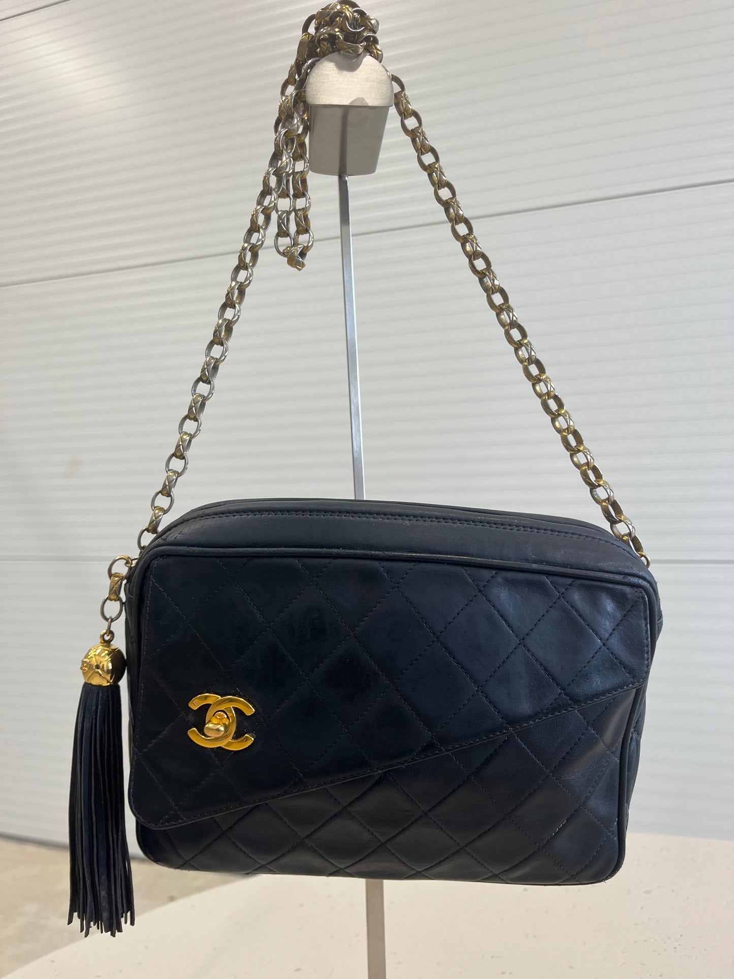 Chanel Camera Bag Black Leather