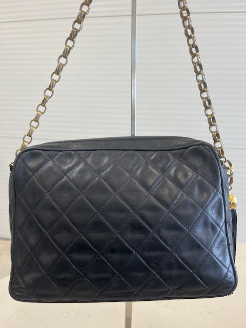 Chanel Camera Bag Black Leather