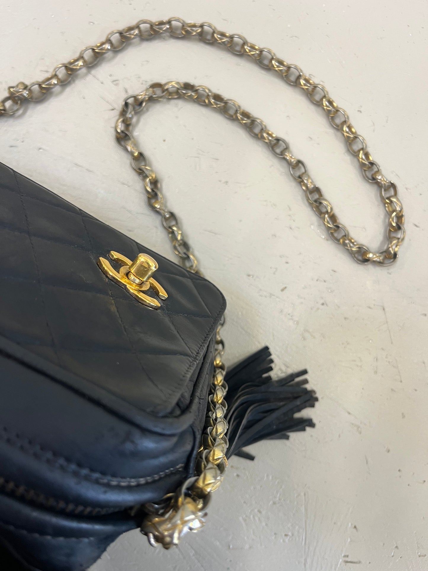 Chanel Camera Bag Black Leather