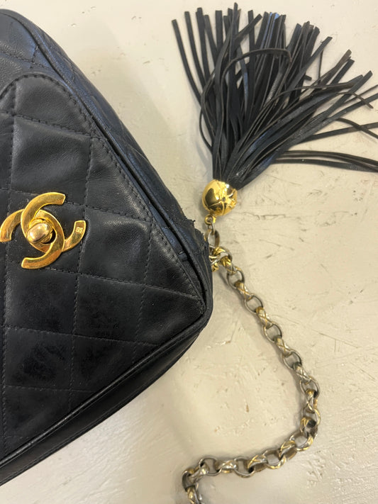 Chanel Camera Bag Black Leather