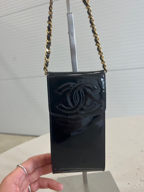 Chanel Phone Holder With Chain