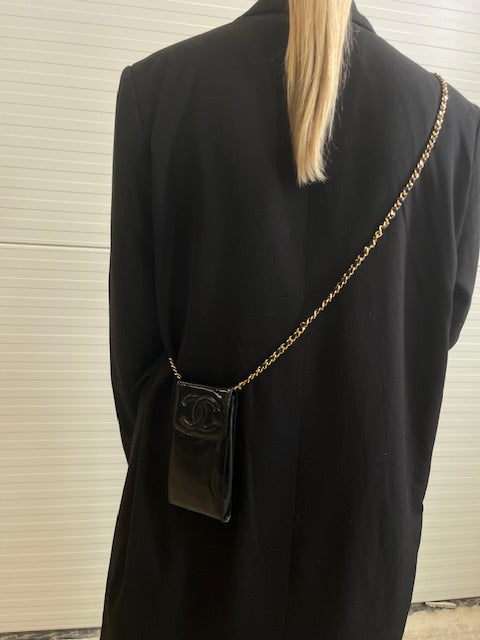 Chanel Phone Holder With Chain