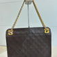 Chanel taske i brun lammeskind – Vintage skuldertaske