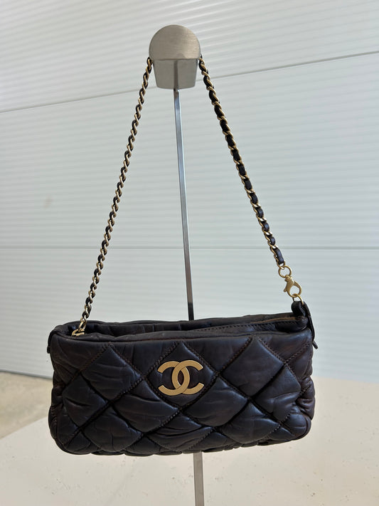 Chanel Brown Pouchette Shoulder Bag