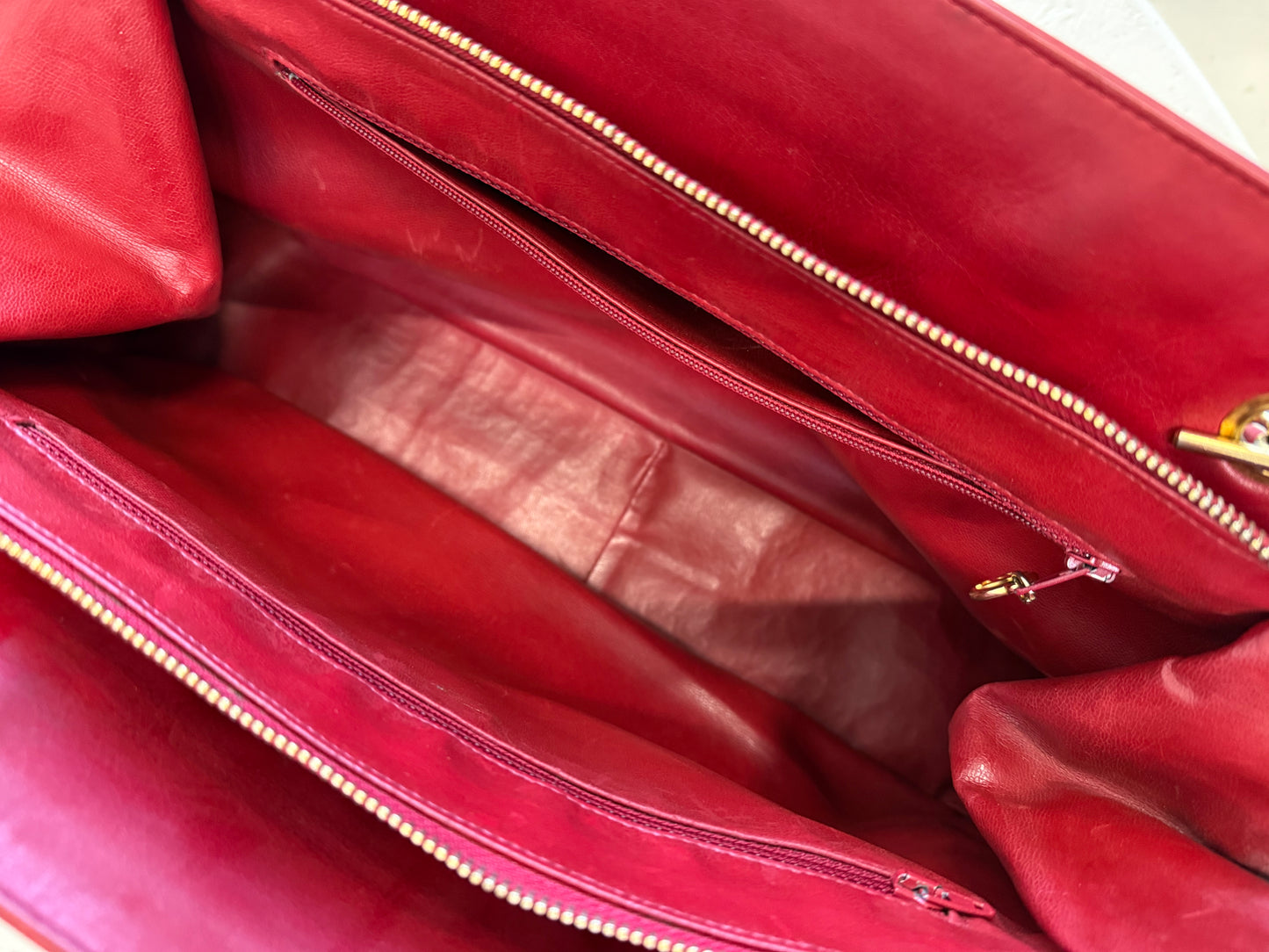 Chanel Bicolor Shoulder Bag Red/Navy