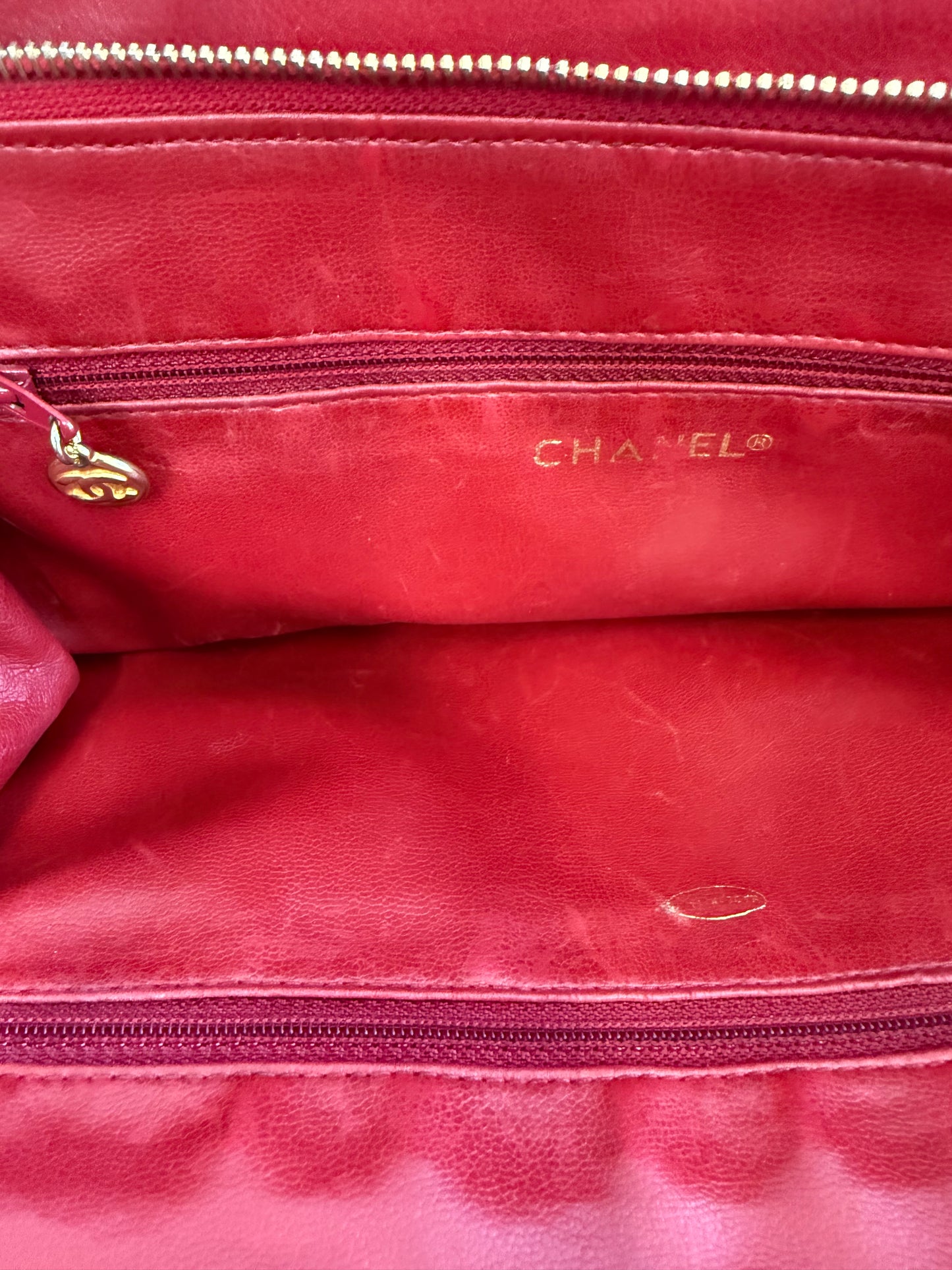 Chanel Bicolor Shoulder Bag Red/Navy