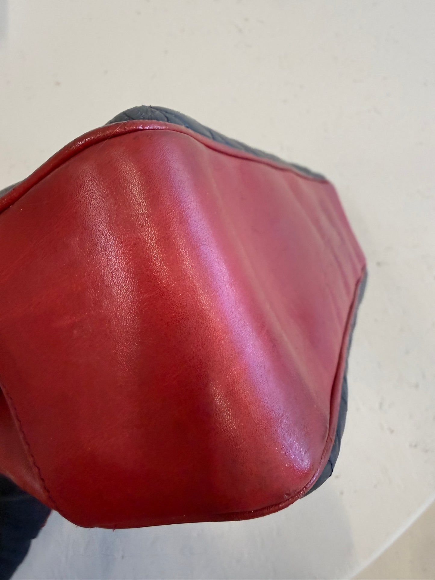 Chanel Bicolor Shoulder Bag Red/Navy