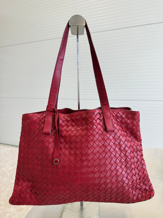 Bottega Veneta Fourre Tout Bag Red