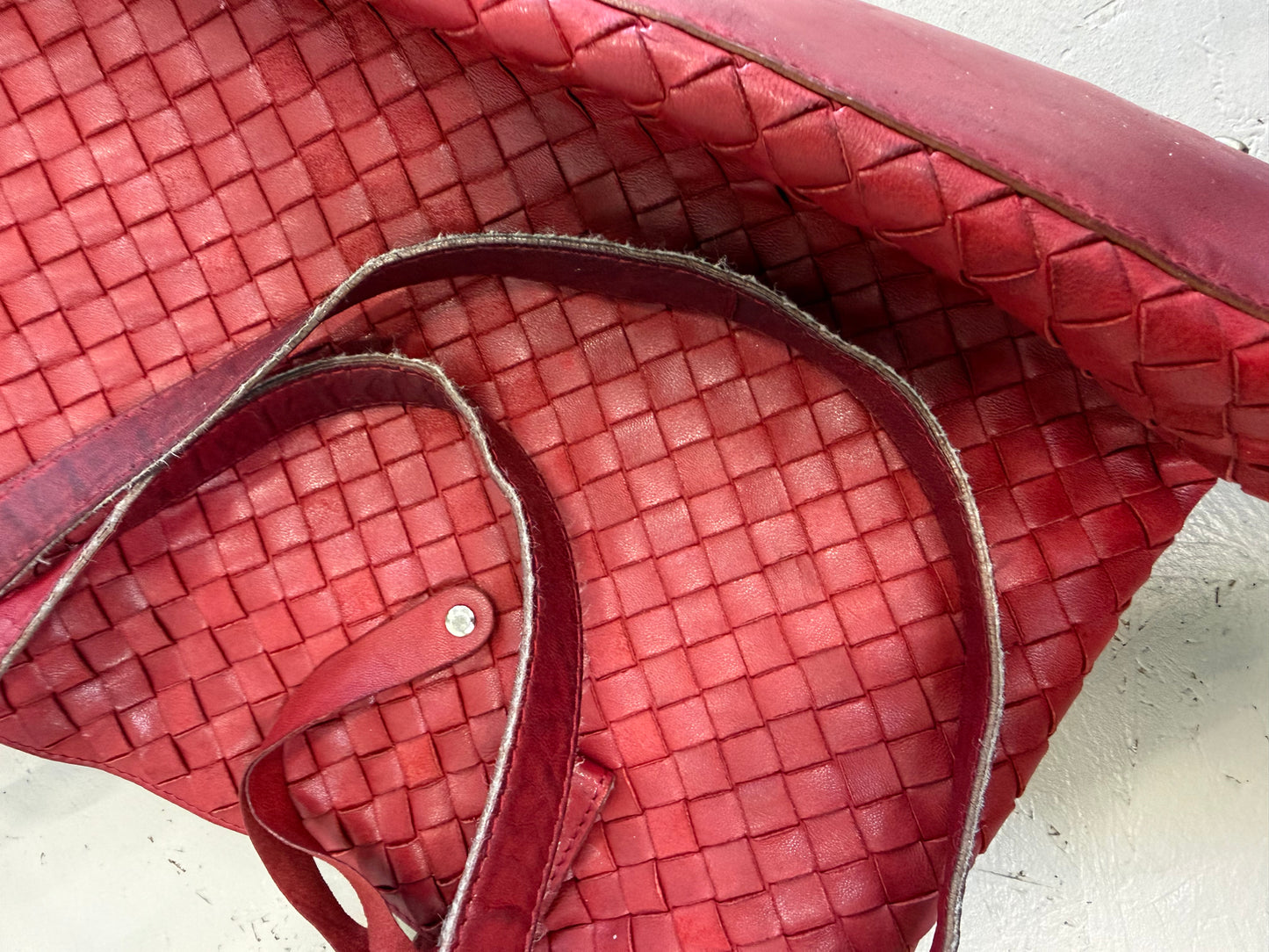 Bottega Veneta Fourre Tout Bag Red