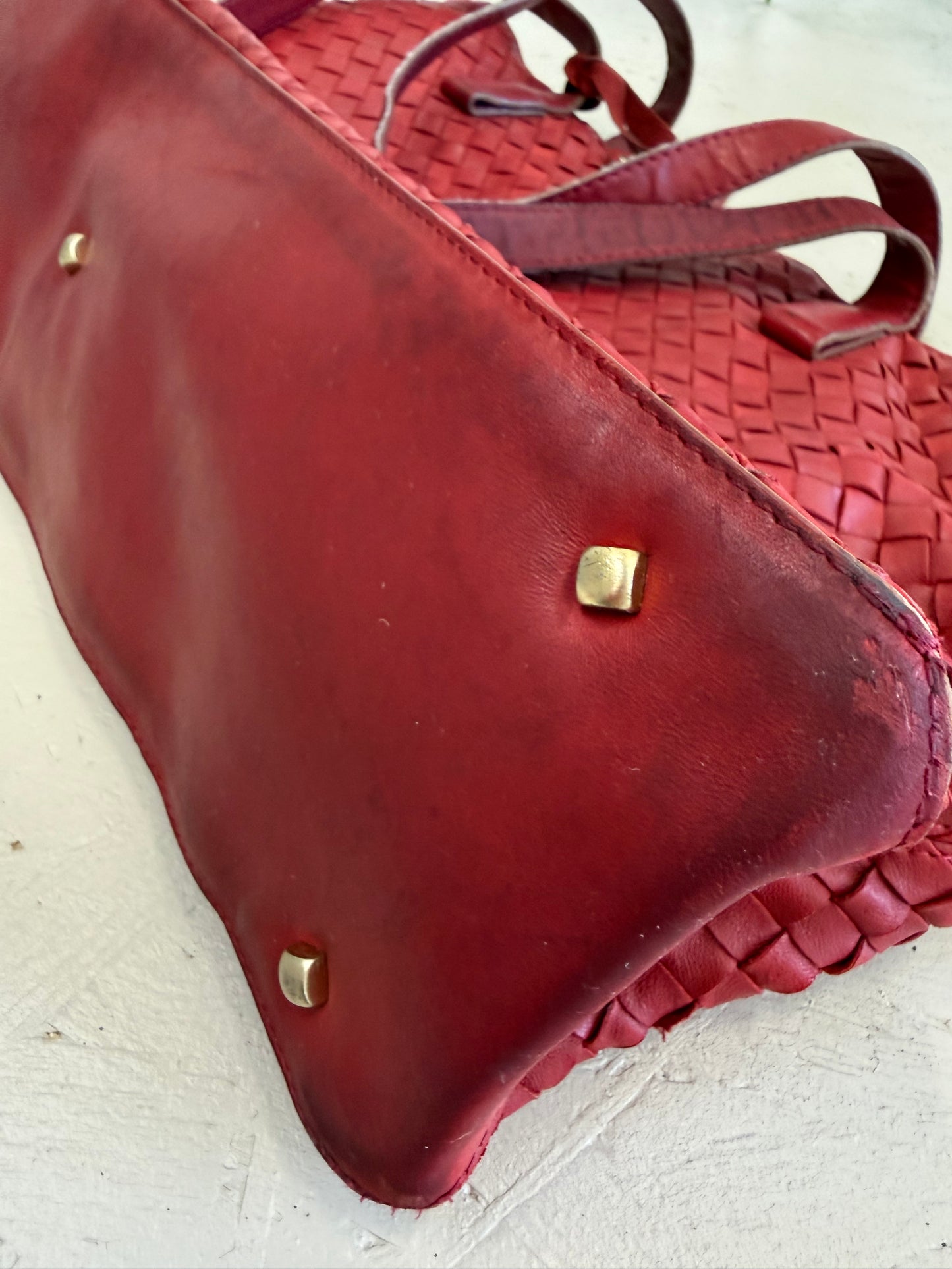 Bottega Veneta Fourre Tout Bag Red