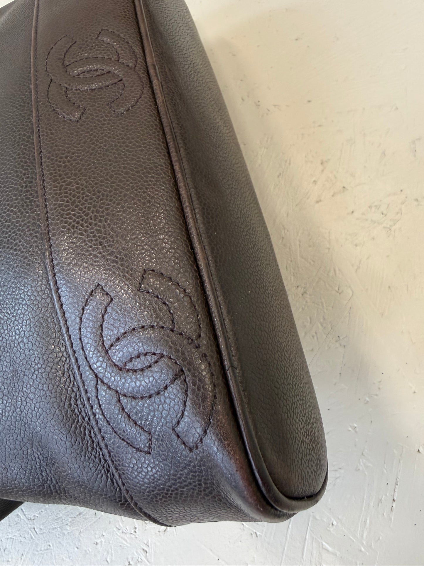 Chanel Tote Brown Tripple CC Logo