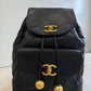 Chanel Backpack Black Leather with Gold Hardware