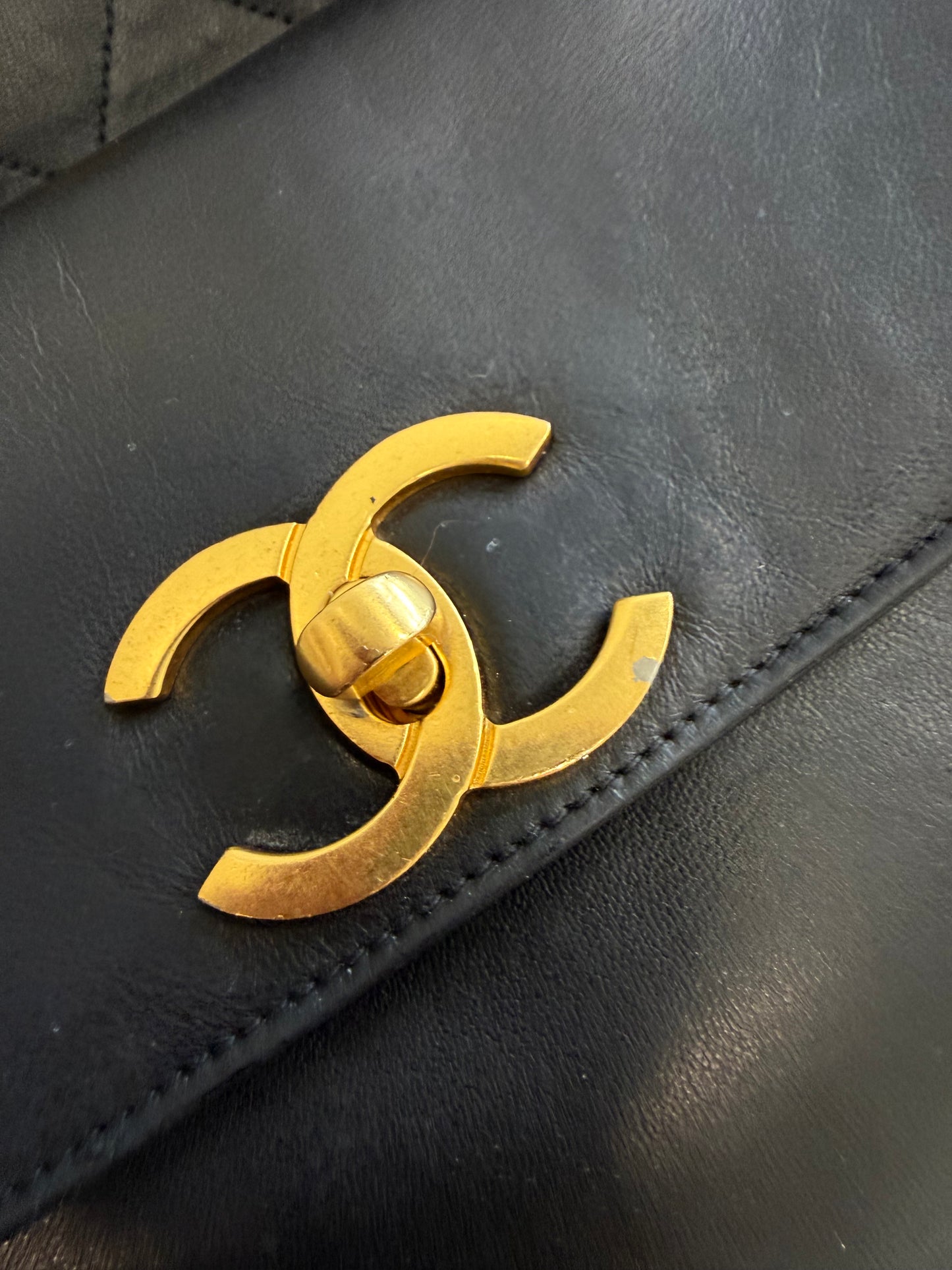 Chanel Backpack Black Leather with Gold Hardware