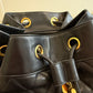 Chanel Backpack Black Leather with Gold Hardware